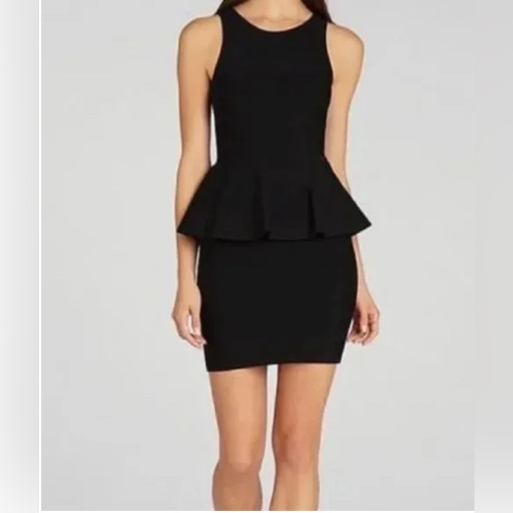 Bcbg Peplum Dress Black XS